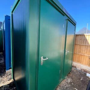MW Containers 8ft x 5ft Double Mains Toilet 1+1 | Green