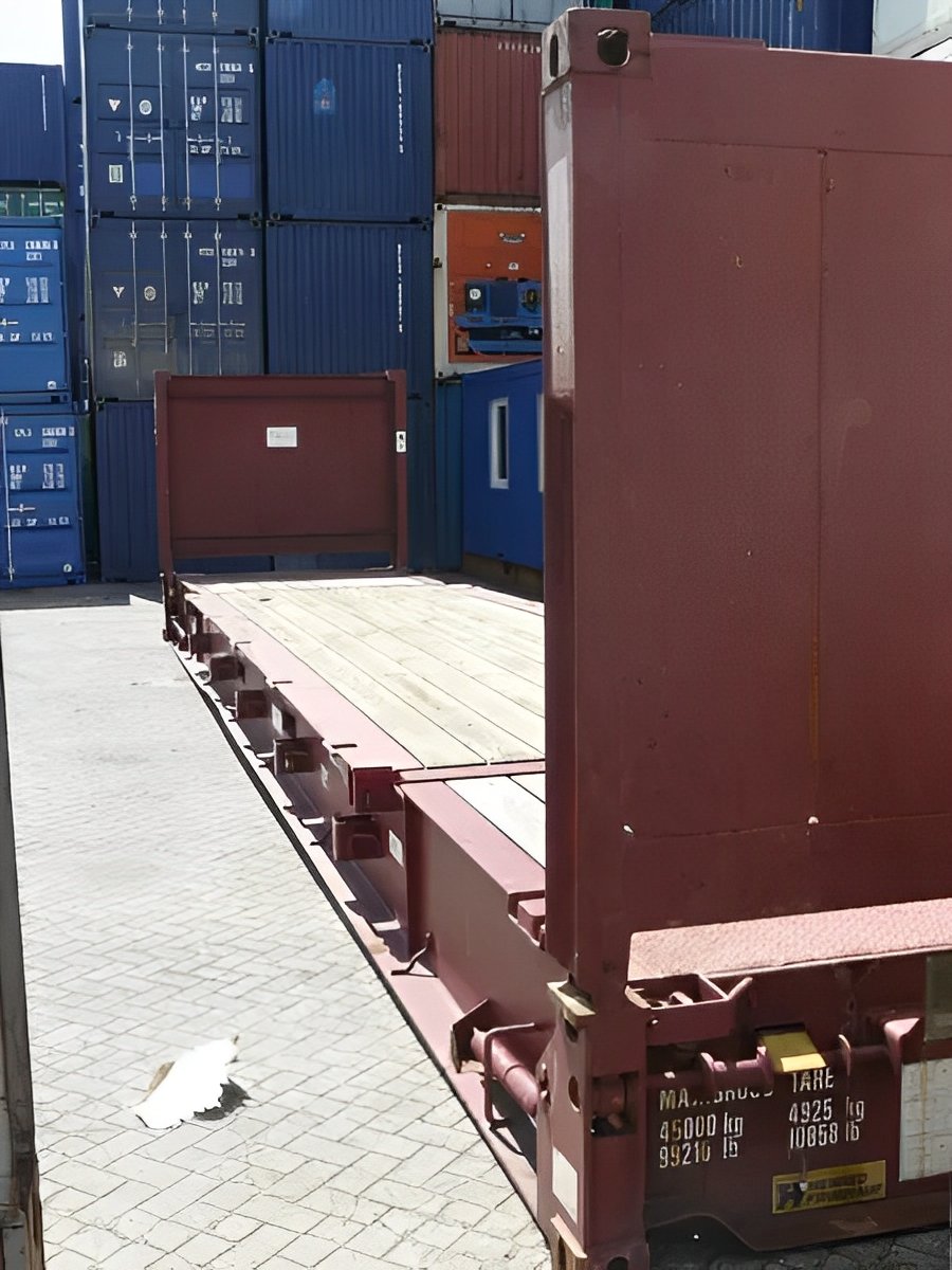 MW Containers 40ft x 8ft Used Flat Rack Shipping Container - Image 2