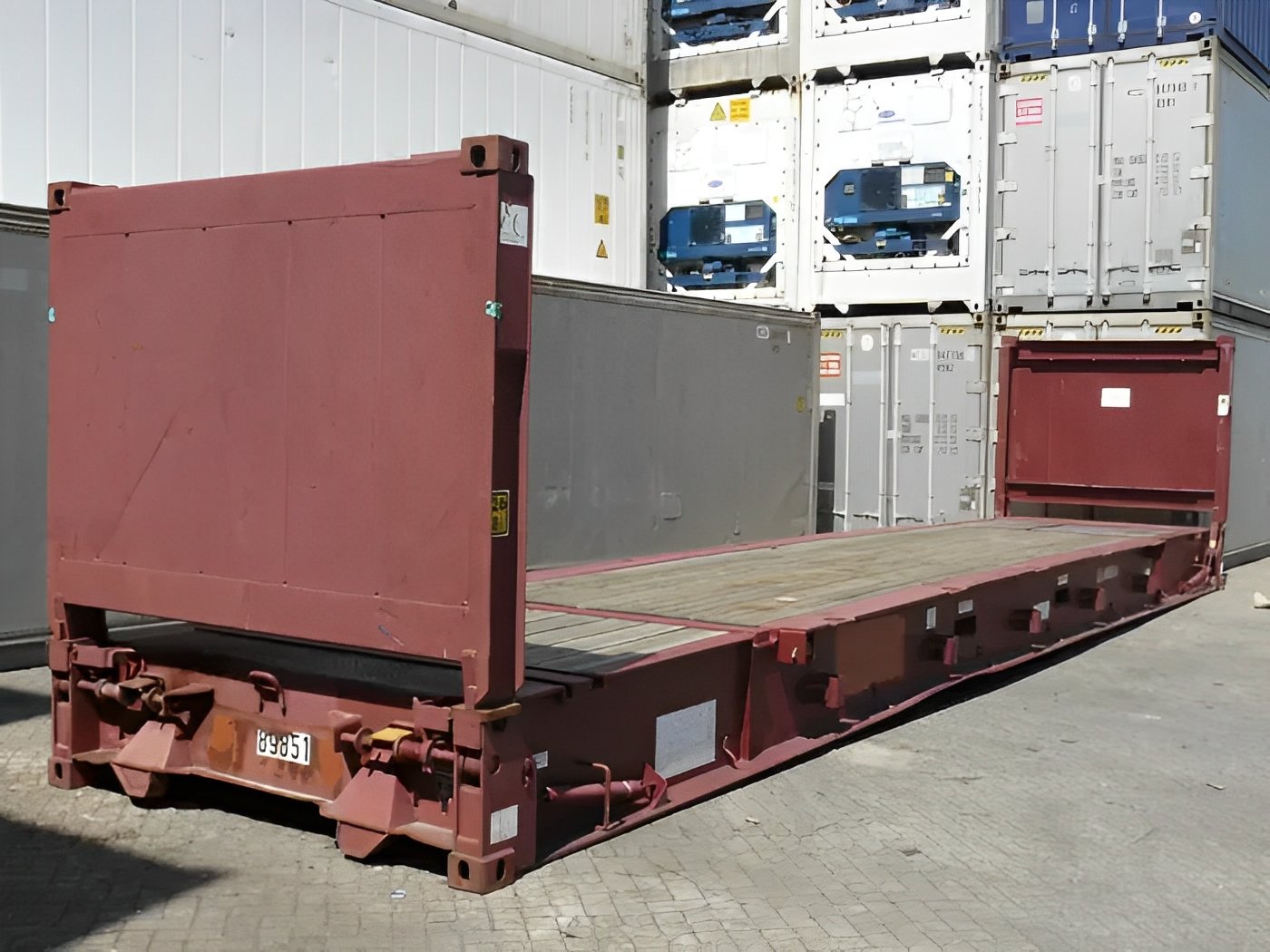 MW Containers 40ft x 8ft Used Flat Rack Shipping Container