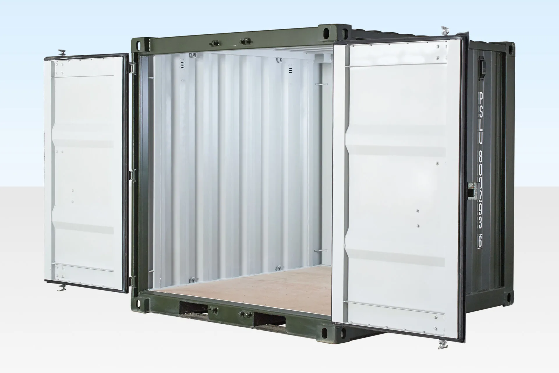 MW Containers 8ft One Trip Shipping Container | Green - Image 4