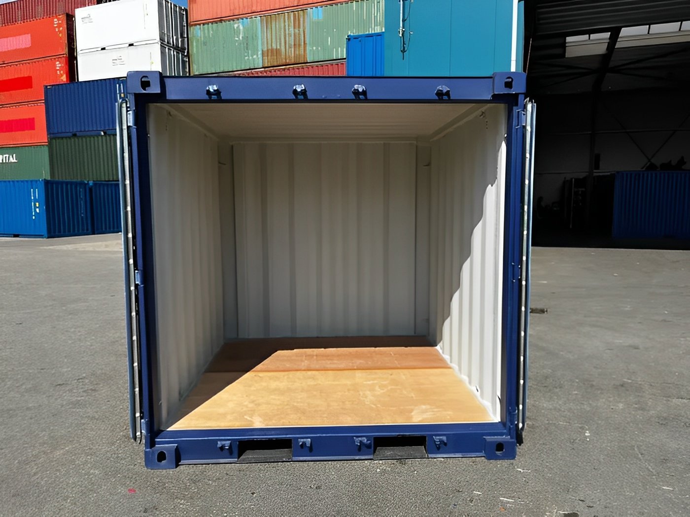 MW Containers 8ft Shipping Container | One Trip | Blue - Image 3