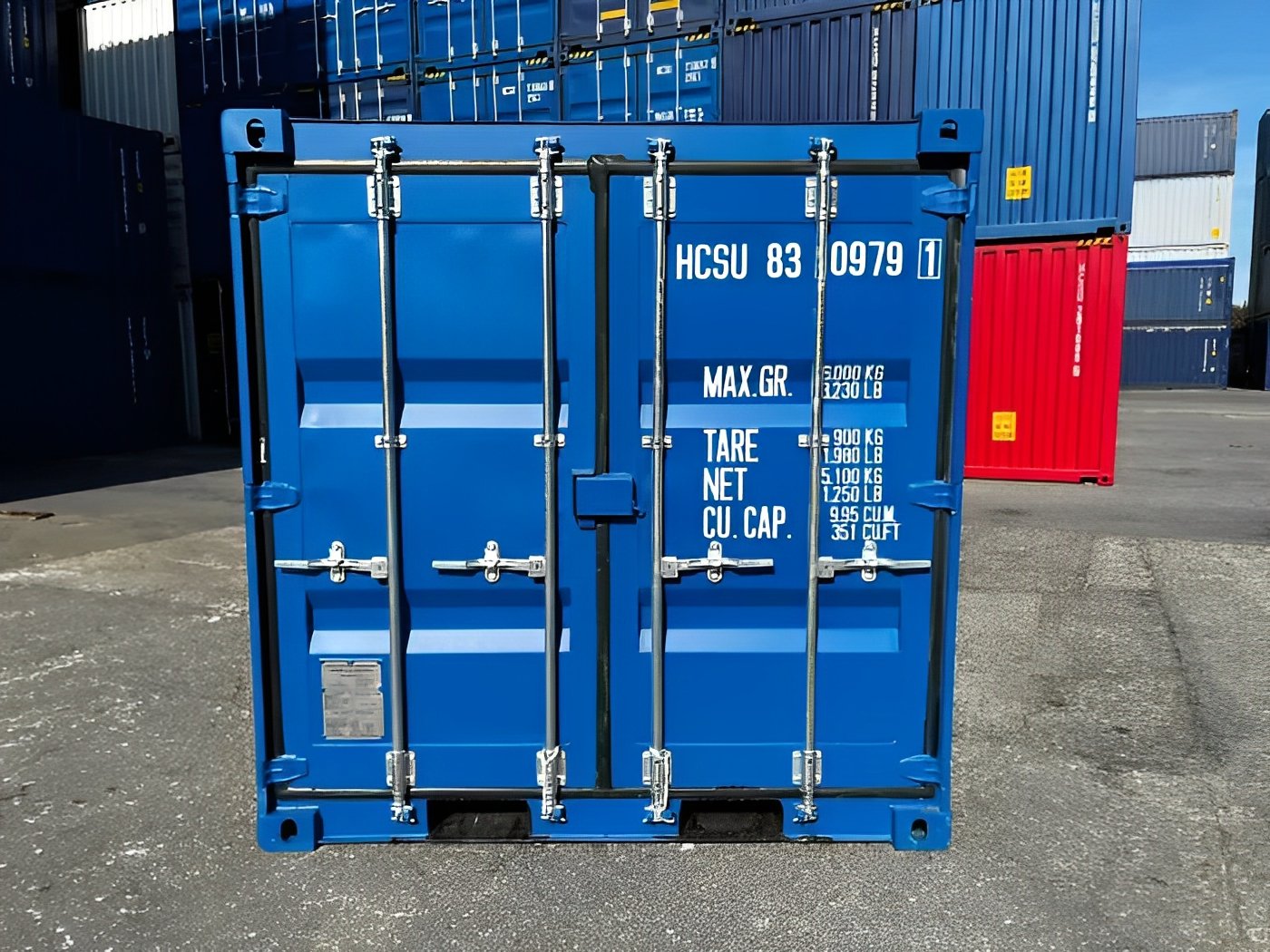 MW Containers 8ft Shipping Container | One Trip | Blue - Image 6