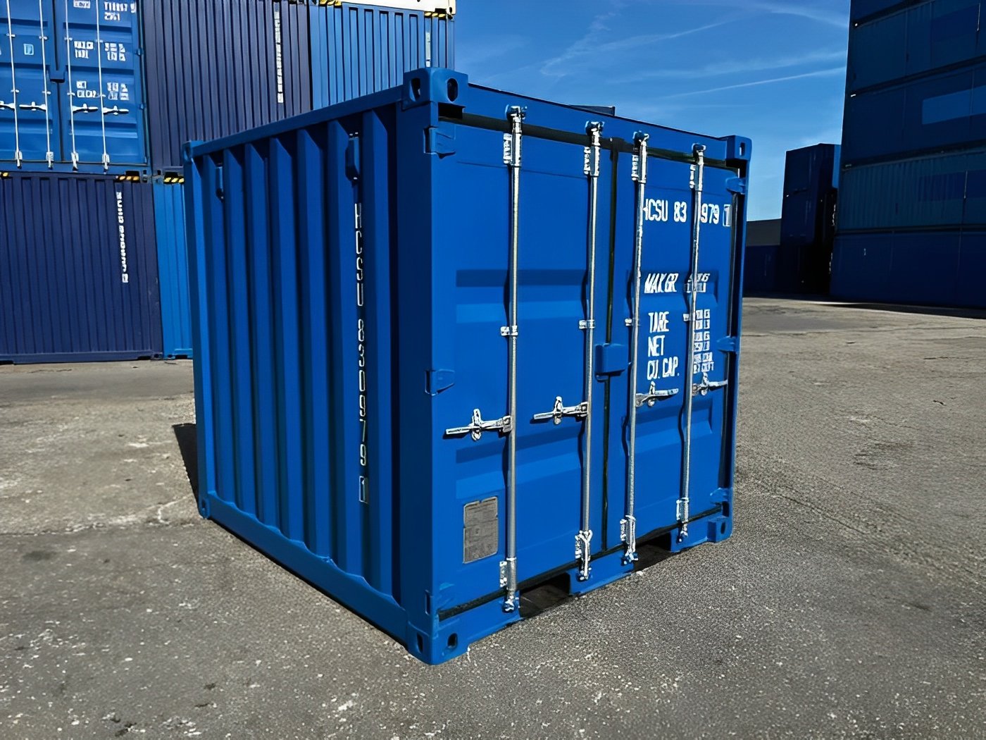 MW Containers 8ft Shipping Container | One Trip | Blue - Image 7