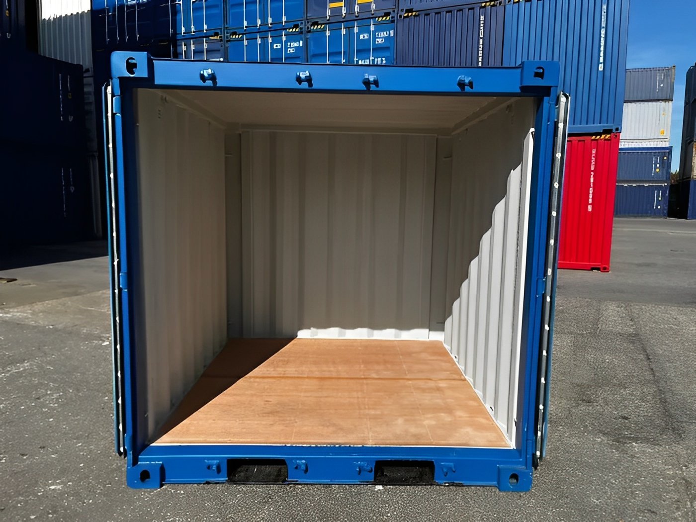 MW Containers 8ft Shipping Container | One Trip | Blue - Image 8