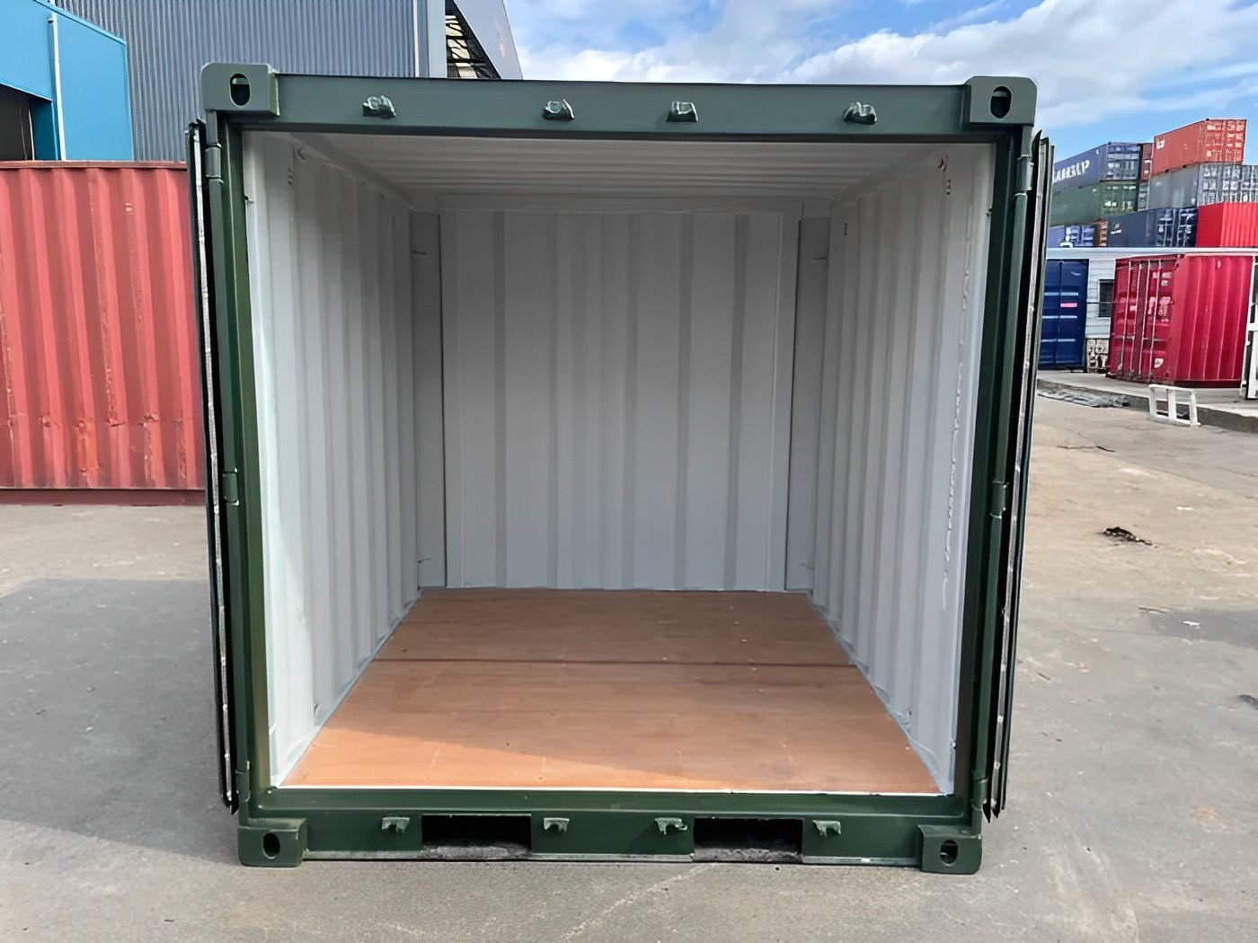 MW Containers 8ft One Trip Shipping Container | Green - Image 3