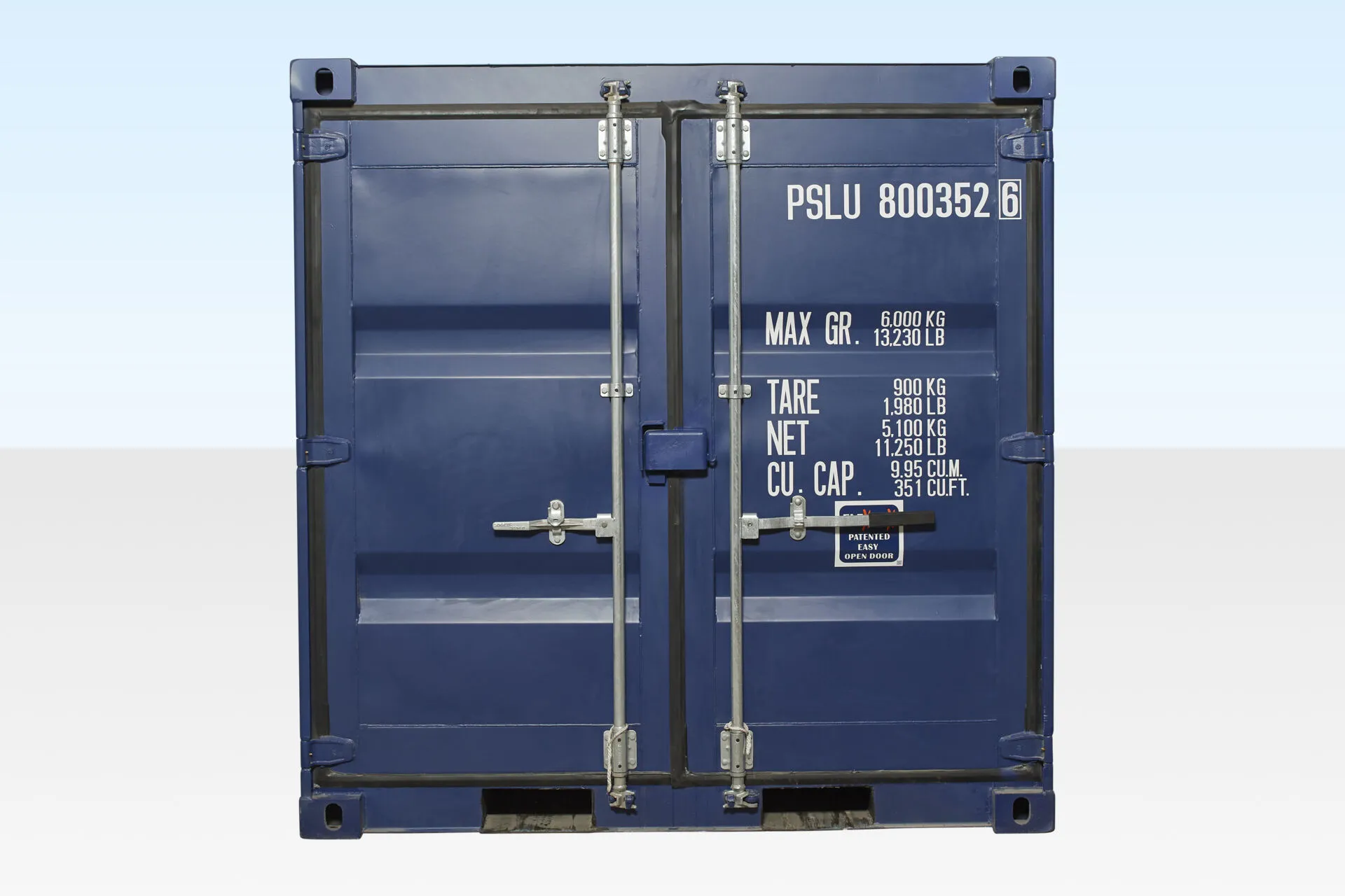 MW Containers 8ft Shipping Container | One Trip | Blue - Image 5