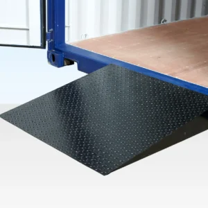 MW Containers Container Loading Ramp | Chequer Plate Steel | Portable