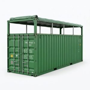 40ft Open Top Container – One-Trip – Green