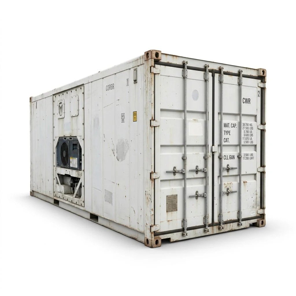 20ft Working Reefer Container – Used Cargo-Worthy – White