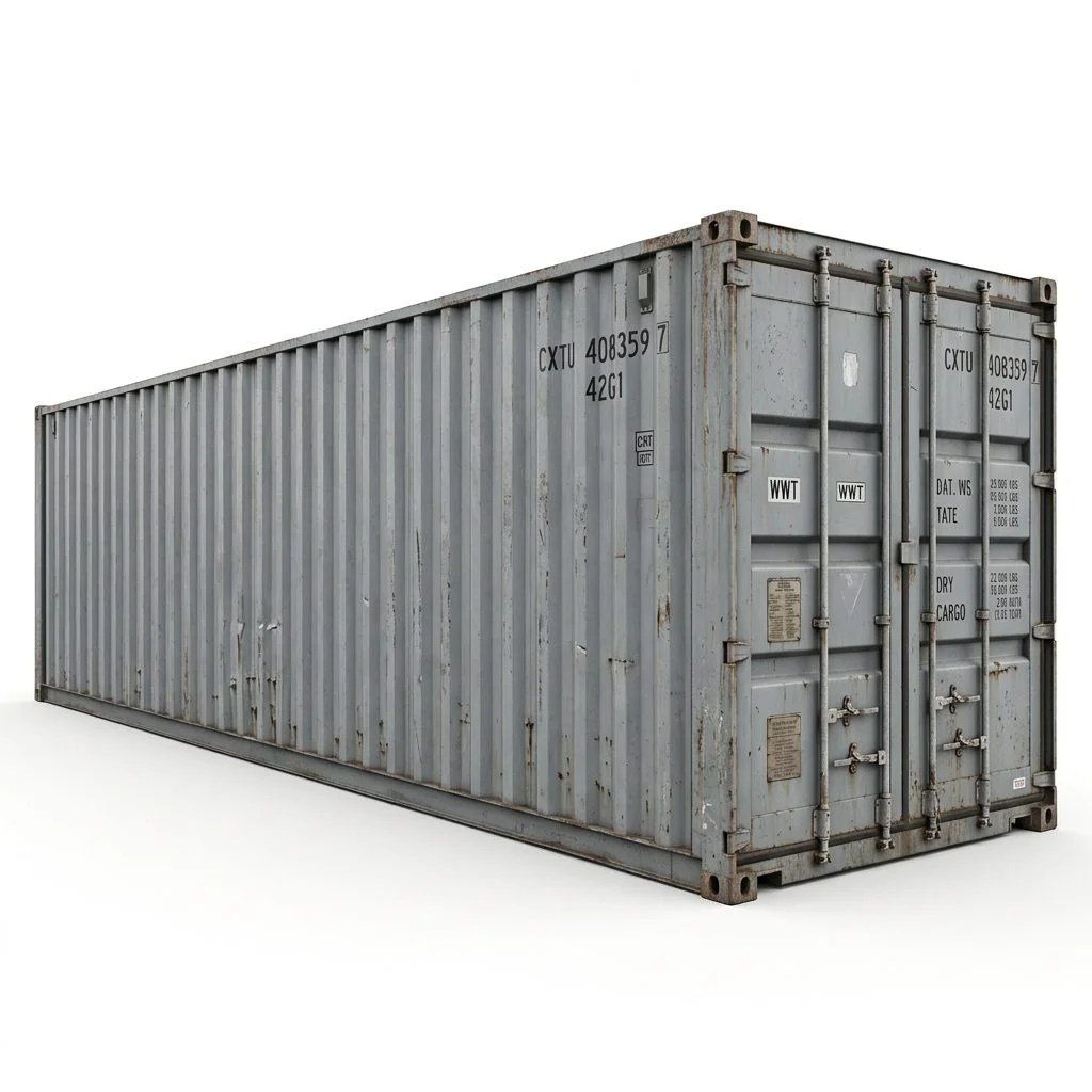 40ft Wind & Watertight Container – Used WWT – Gray