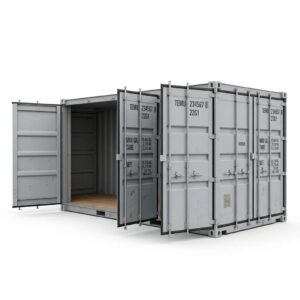 20ft 2-Door Side Opening Container – One-Trip – Gray