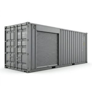 40ft Storage Container with Roll-Up Door – Modified – Gray