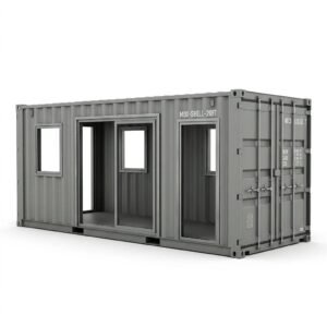 20ft Container Home Shell – Modified Shell – Gray